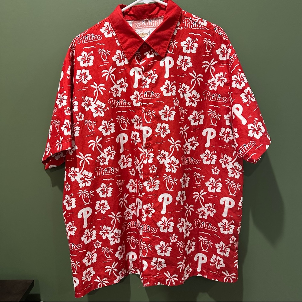 Vintage Hawaiian print Phillies ss shirt